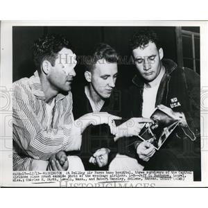 1949 Press Photo 3 Survivors Of The Capital Airlines Plane Crash - nee59707