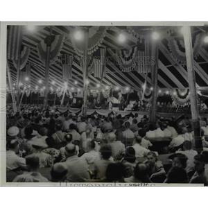 1938 Press Photo Cornfield Rally Conference Crowd in Indiana  - nee69749