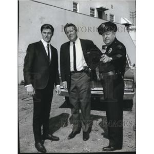 1966 Press Photo Dennis Cole, Howard Duff and Ben Alexander as "Felony Squad"