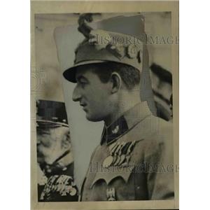 1934 Press Photo Prince Ernst Starhemberg is command of loyal Heimwehr men