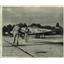 1949 Press Photo Ground Men Check Lt Price Plane After Returning From Flight