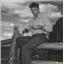 1946 Press Photo Hollywood star, Burt Lancaster on set of new film "Desert Town"
