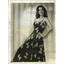 1942 Press Photo Hollywood CA Carol Bruce in black crepe dinner dress