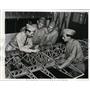 1941 Press Photo Naval Reserve Aviation Base Ensign Works with Cadets