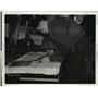 1940 Press Photo A navigator plotting the course of the 'Stranraer' wing