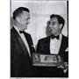 1955 Press Photo Danny Thomas TV star Charity Award MI - RRW72921