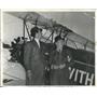 1938 Press Photo Actor Ray Milland & Cadet Commander Maurice Roddy Inspect Plane