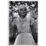 1962 Press Photo Actress Ferguson Wearing Dress Wig