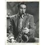 1977 Press Photo New York New York Film Actor De Niro Playing Saxophone