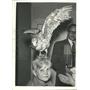 1958 Press Photo Ian McLaine ,9, & a seagull