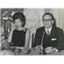 1963 Press Photo Princess Soraya With Producer Dino De Laurentiis Press Talks