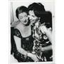 1958 Press Photo Bette Davis and Anna Magnani Meet in Rome