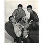 1960 Press Photo Fred MacMurray, William Frawley and Tim Robbie in My Three Sons