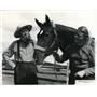 1969 Press Photo WAllace Rooney, Pamela Toll, Brimstone, The Amish Horse.
