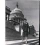 1985 Press Photo Rep Catherine May points Capitol Hill landmarks to Mrs Anderson