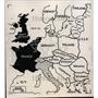 1948 Press Photo Map of Union of Western Europe & anti communist block nations