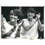 1987 Press Photo Sarabeth Eason and Robi Webster at a pro choice rally