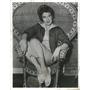 1959 Press Photo Jean Willes Actress Chair Seated