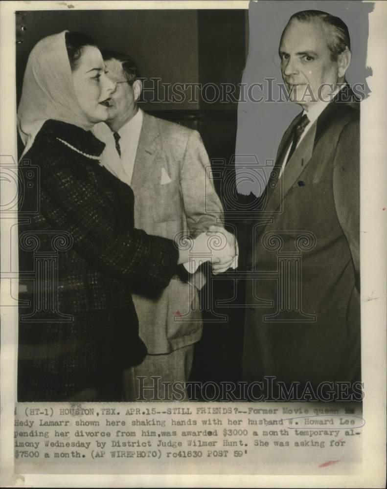 1959 Press Photo Former Actress Hedy Lamarr with Husband Oilman Howard ...